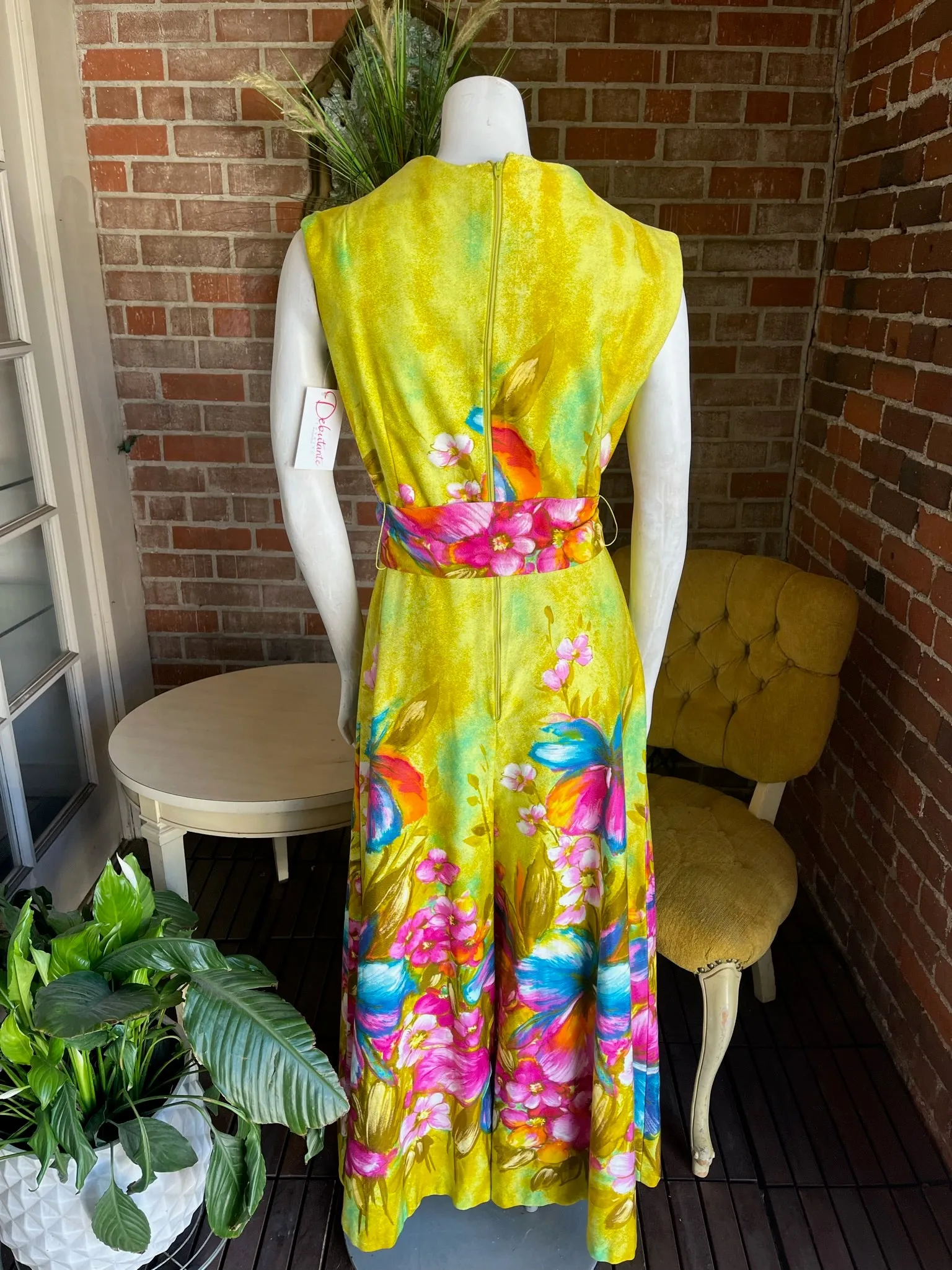 1960s Tropical Floral Jumpsuit