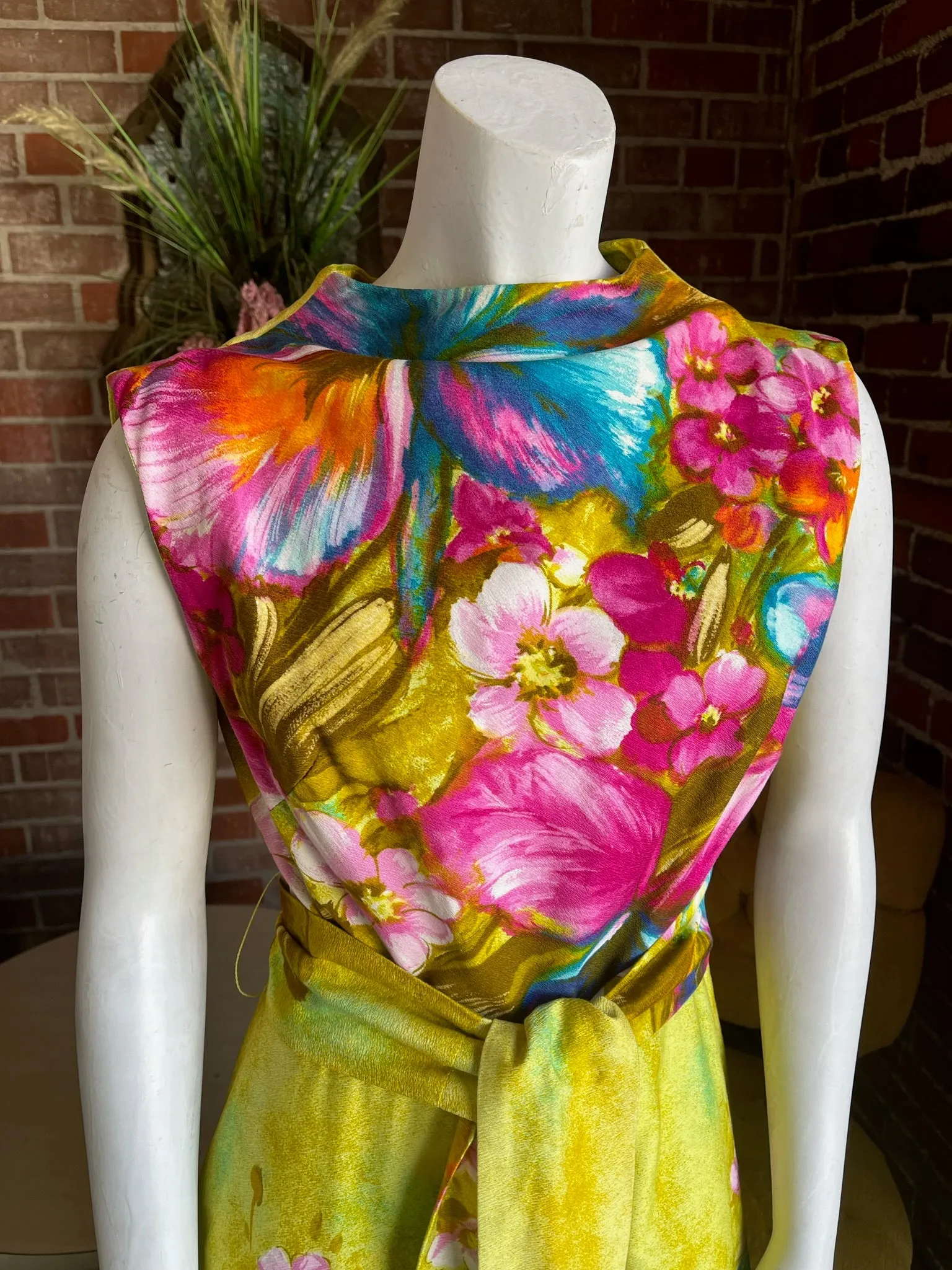 1960s Tropical Floral Jumpsuit