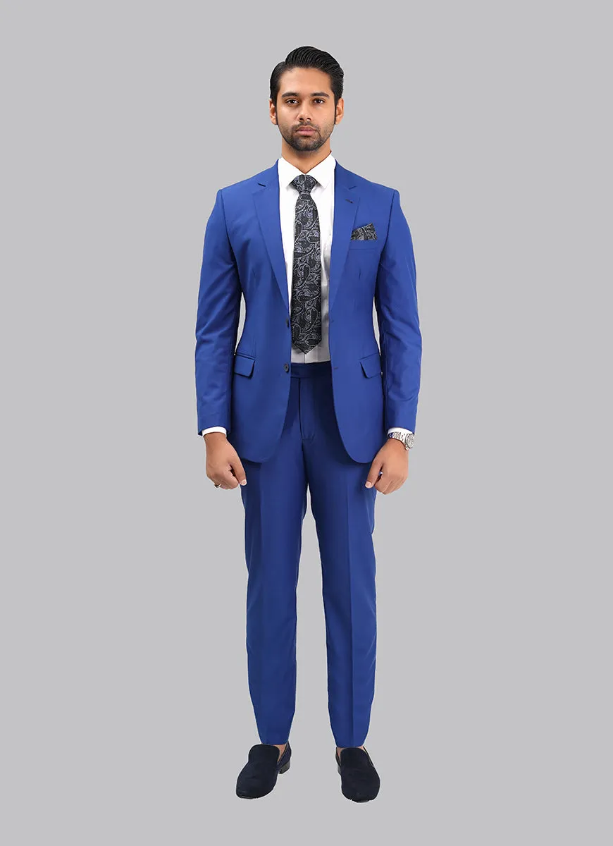 2-Piece Suit Premium Royal Blue Plain