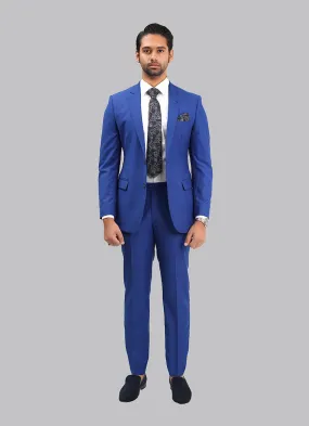 2-Piece Suit Premium Royal Blue Plain