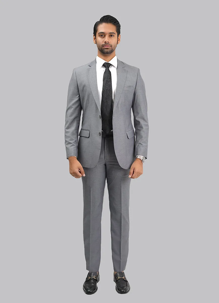 2-Piece Suit Premium Steel Grey Plain