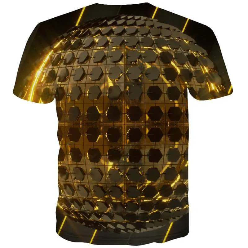 Abstract T-shirt Men Psychedelic Tshirts Casual Light Tshirts Cool Geometry T-shirts Graphic