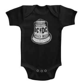 AC/DC Infant S/S Bodysuit - Hells Bells - Solid Black