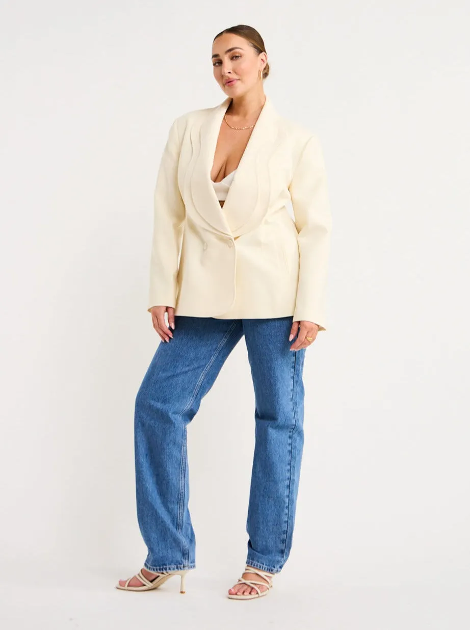 Acler Oatley Blazer in Vanilla