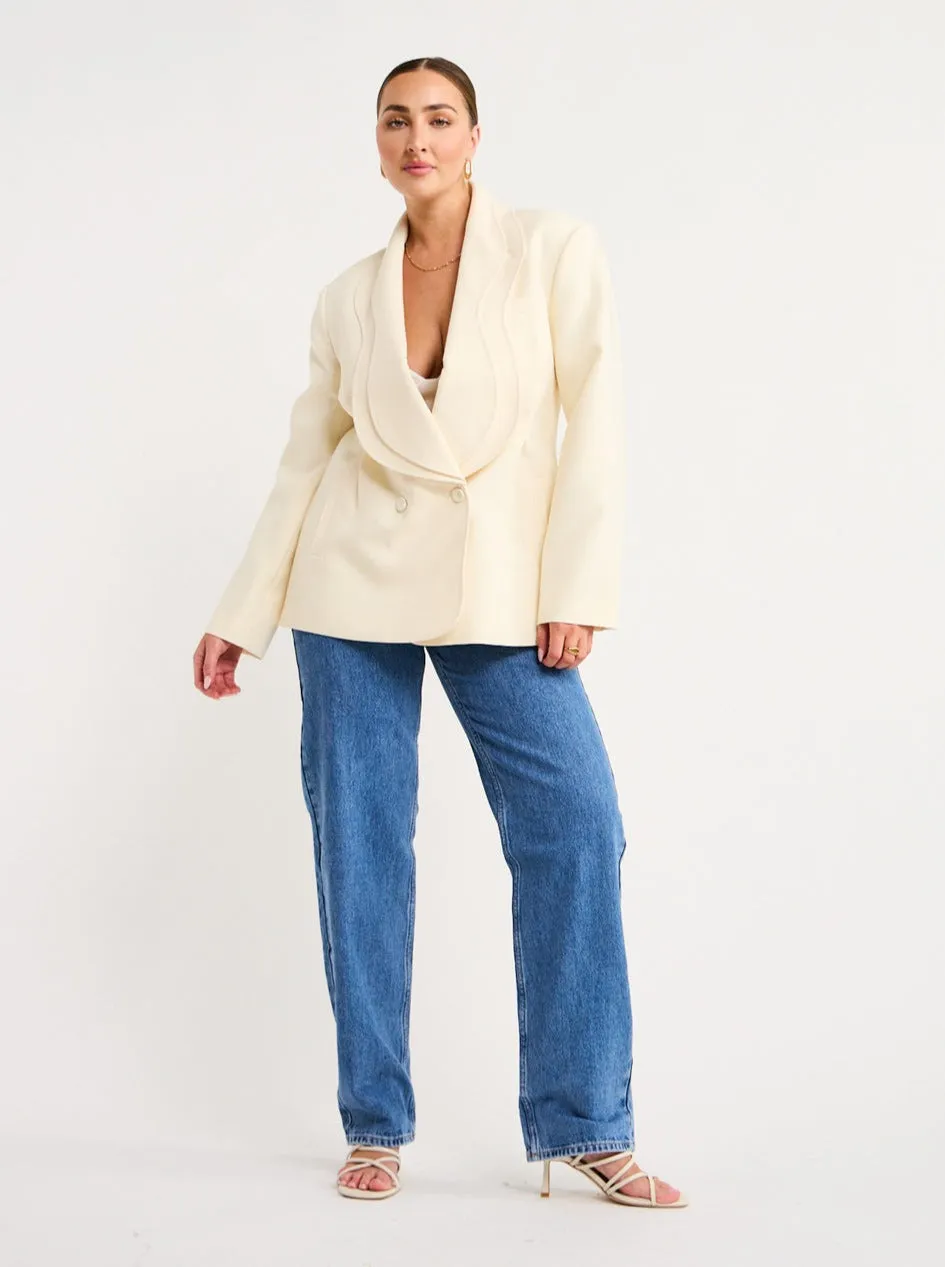 Acler Oatley Blazer in Vanilla