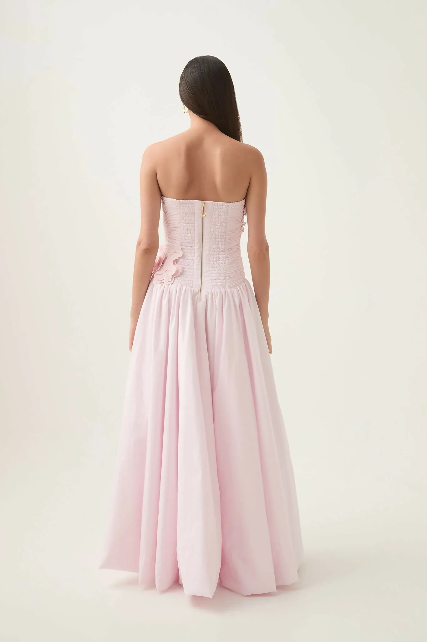 Aje Splendour Flower Gown in Pastel Pink