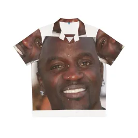 Akon Inspired Hawaiian Button-Up Shirt