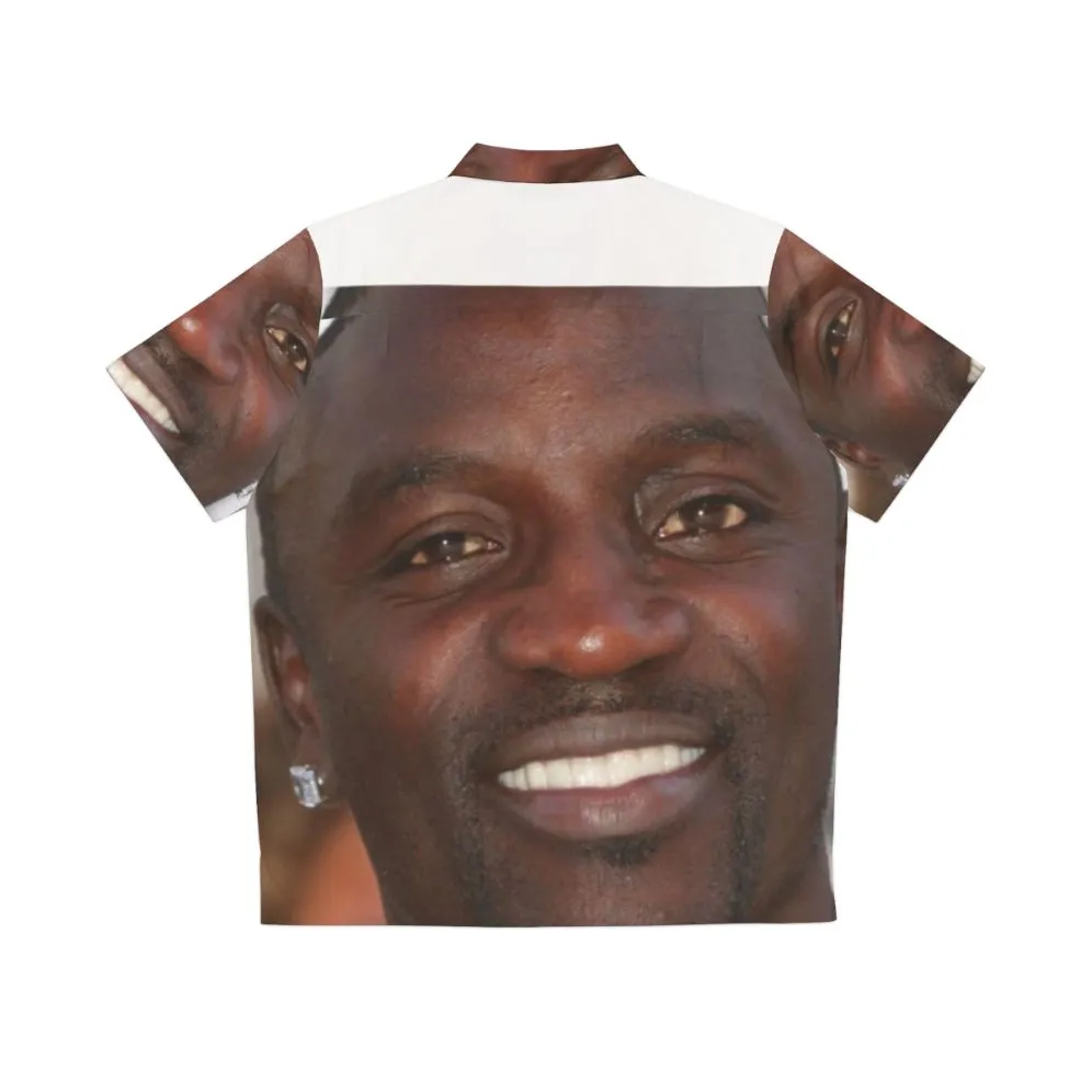 Akon Inspired Hawaiian Button-Up Shirt