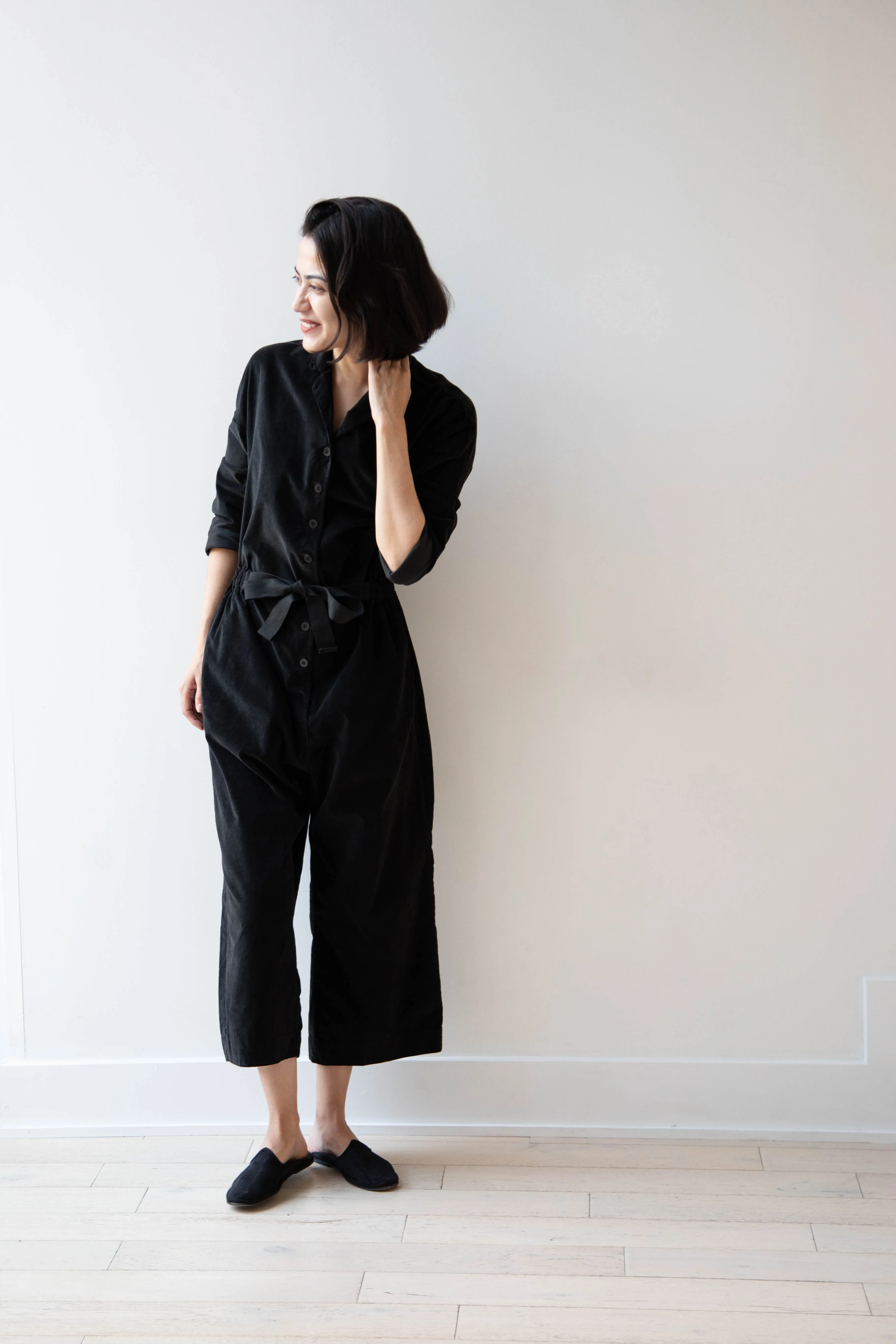 Album di Famiglia | Velvet Jumpsuit in Slate