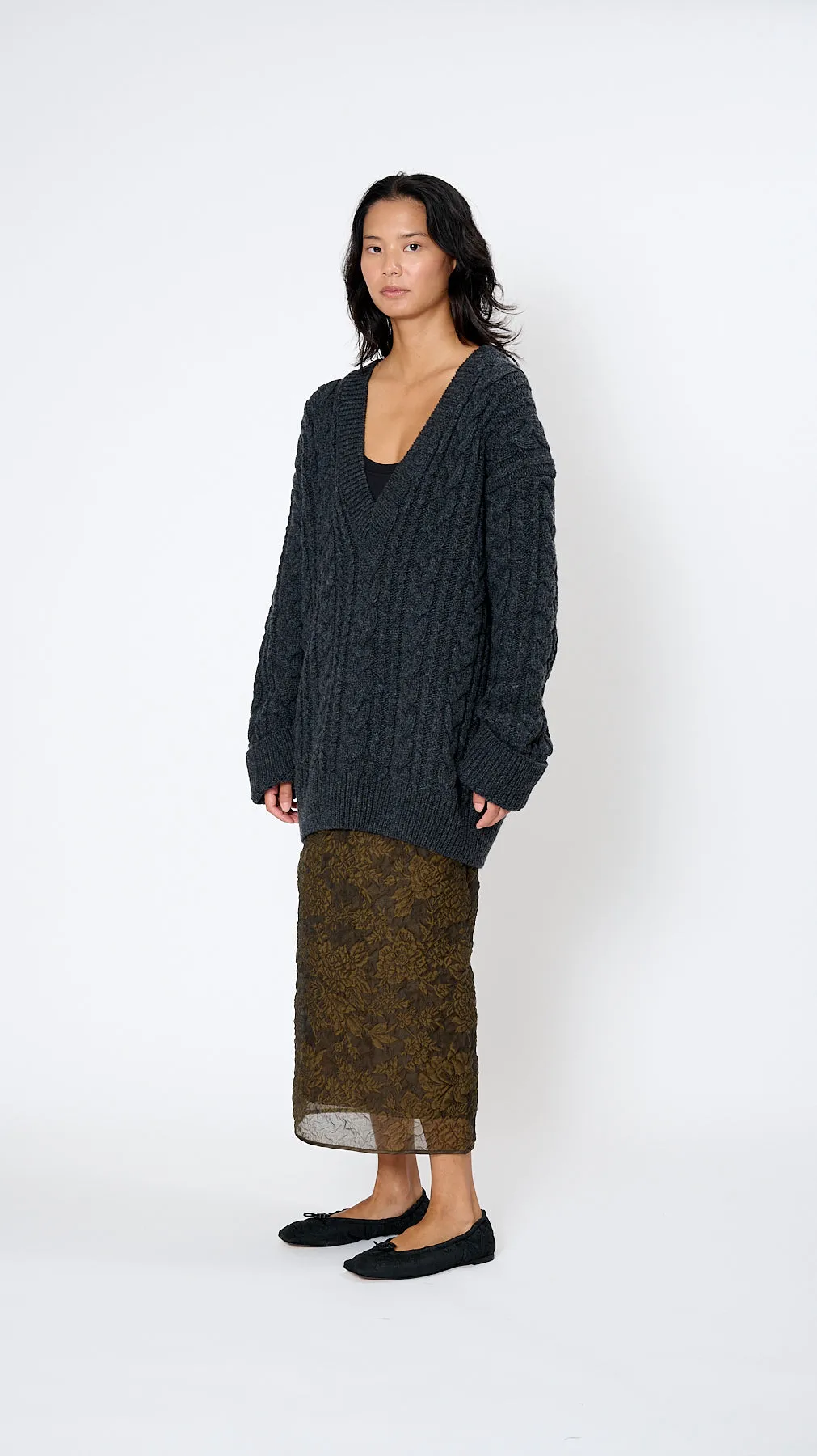 Alia Jumper in Charcoal Grey