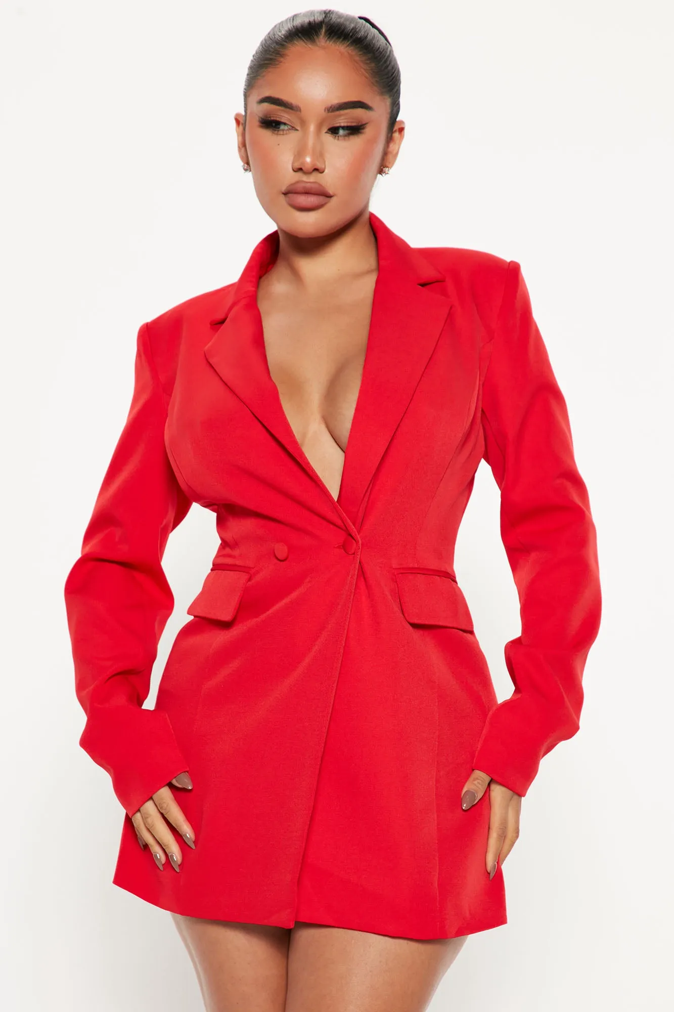 All About The Business Romper - Red