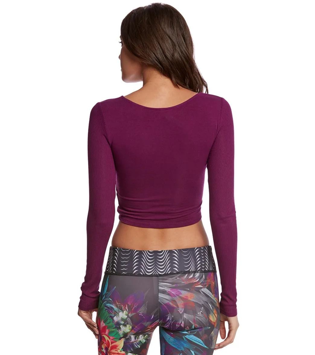 Alo Yoga Amelia Long Sleeve Yoga Crop Top