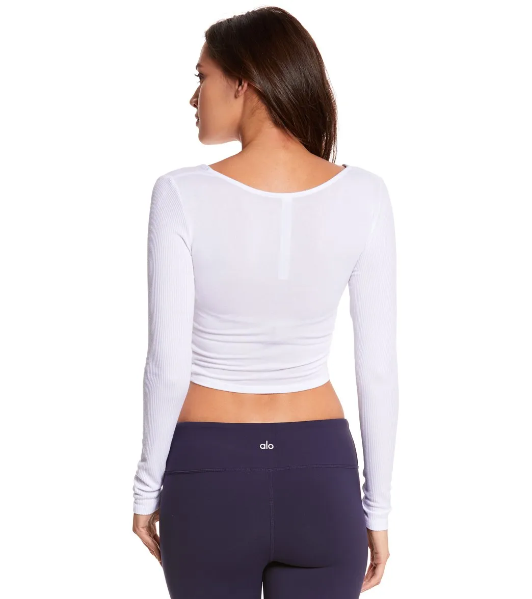 Alo Yoga Amelia Long Sleeve Yoga Crop Top