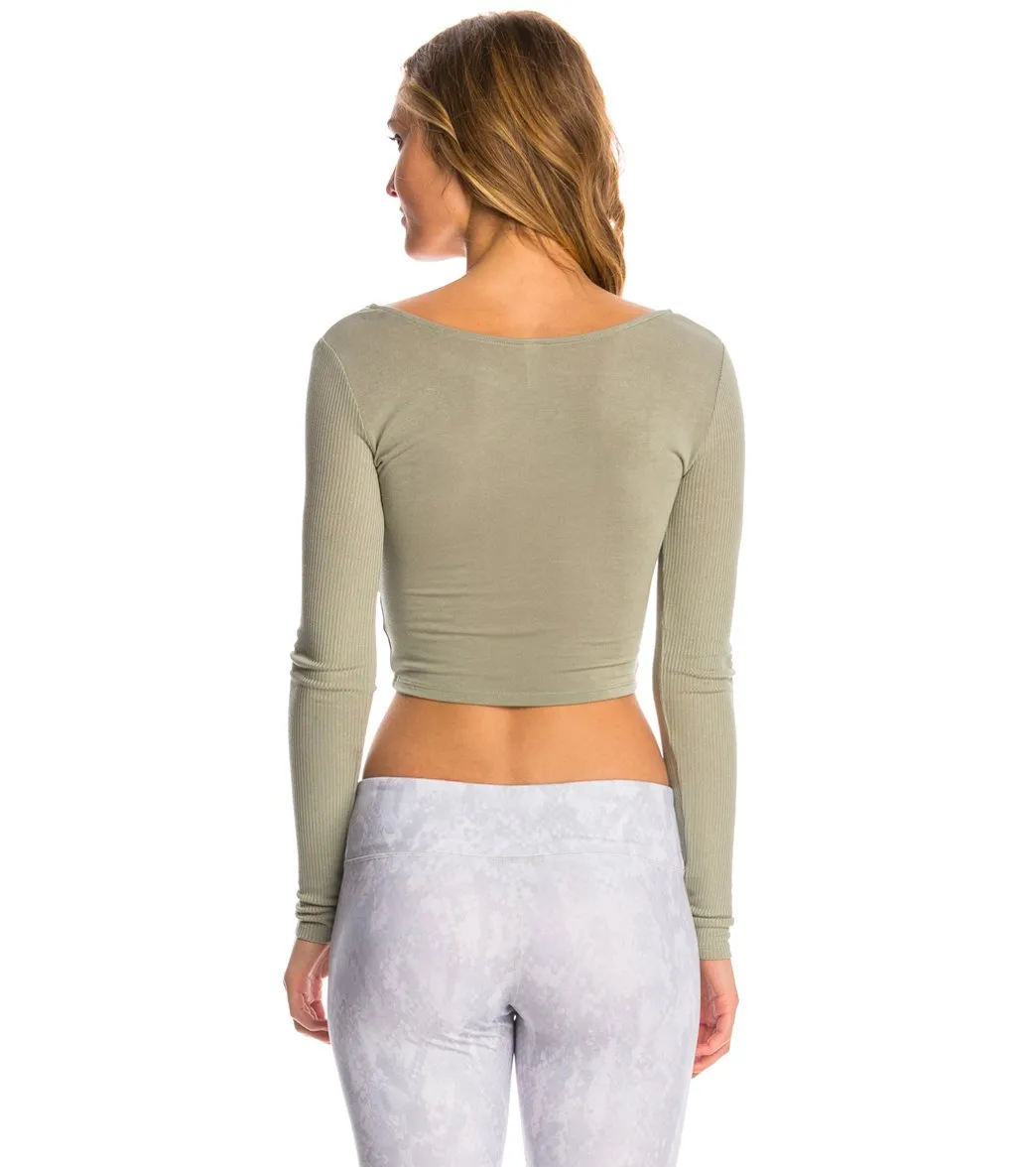 Alo Yoga Amelia Long Sleeve Yoga Crop Top