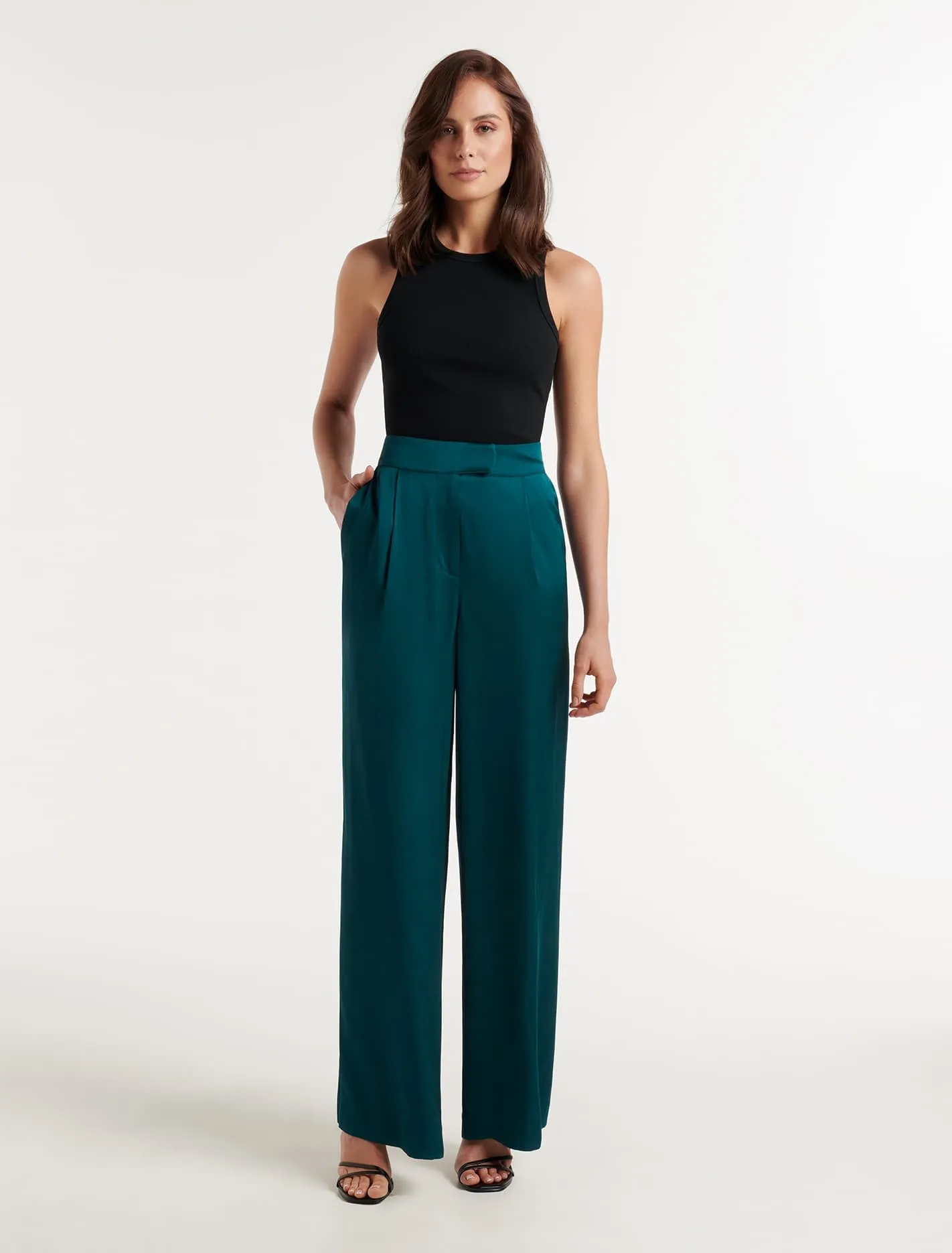 Alora Satin Wide Leg Pants