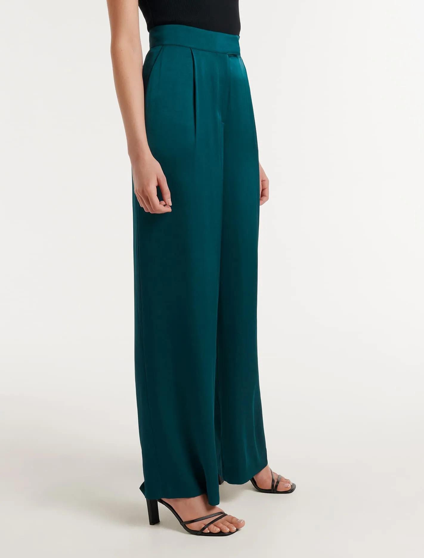 Alora Satin Wide Leg Pants