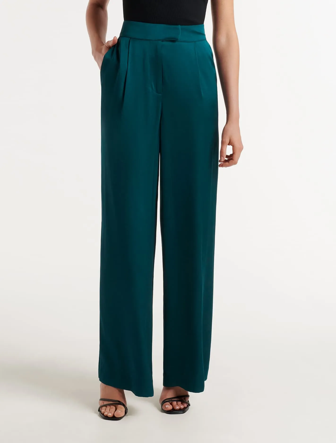 Alora Satin Wide Leg Pants