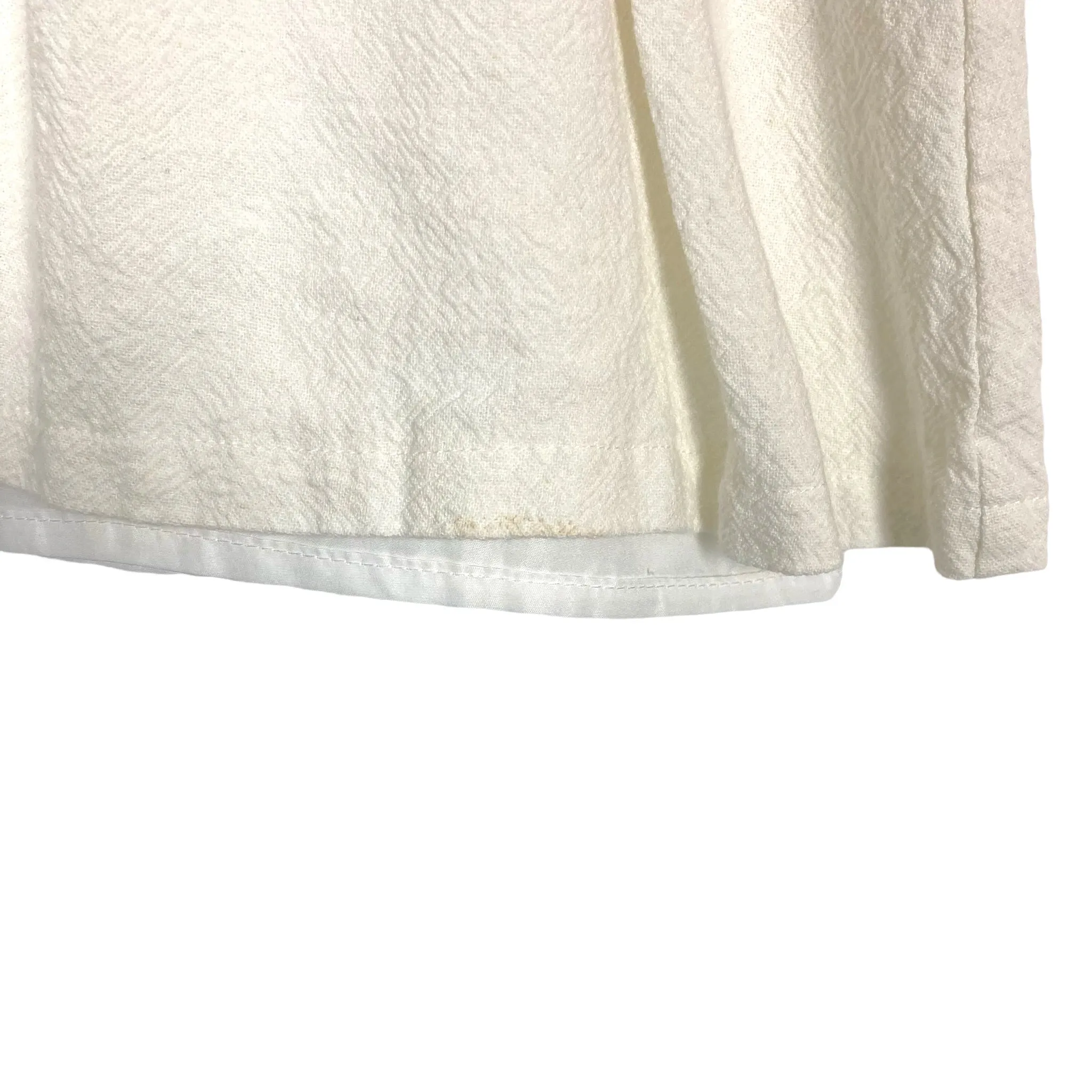 Amaryllis Ivory Linen Pleated Skirt- Size 1X (see notes)