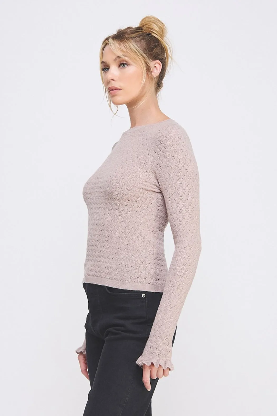 Amayah Sweater Top French Beige