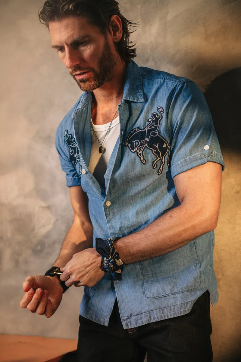 &SONS Bronco Club Shirt Light Denim