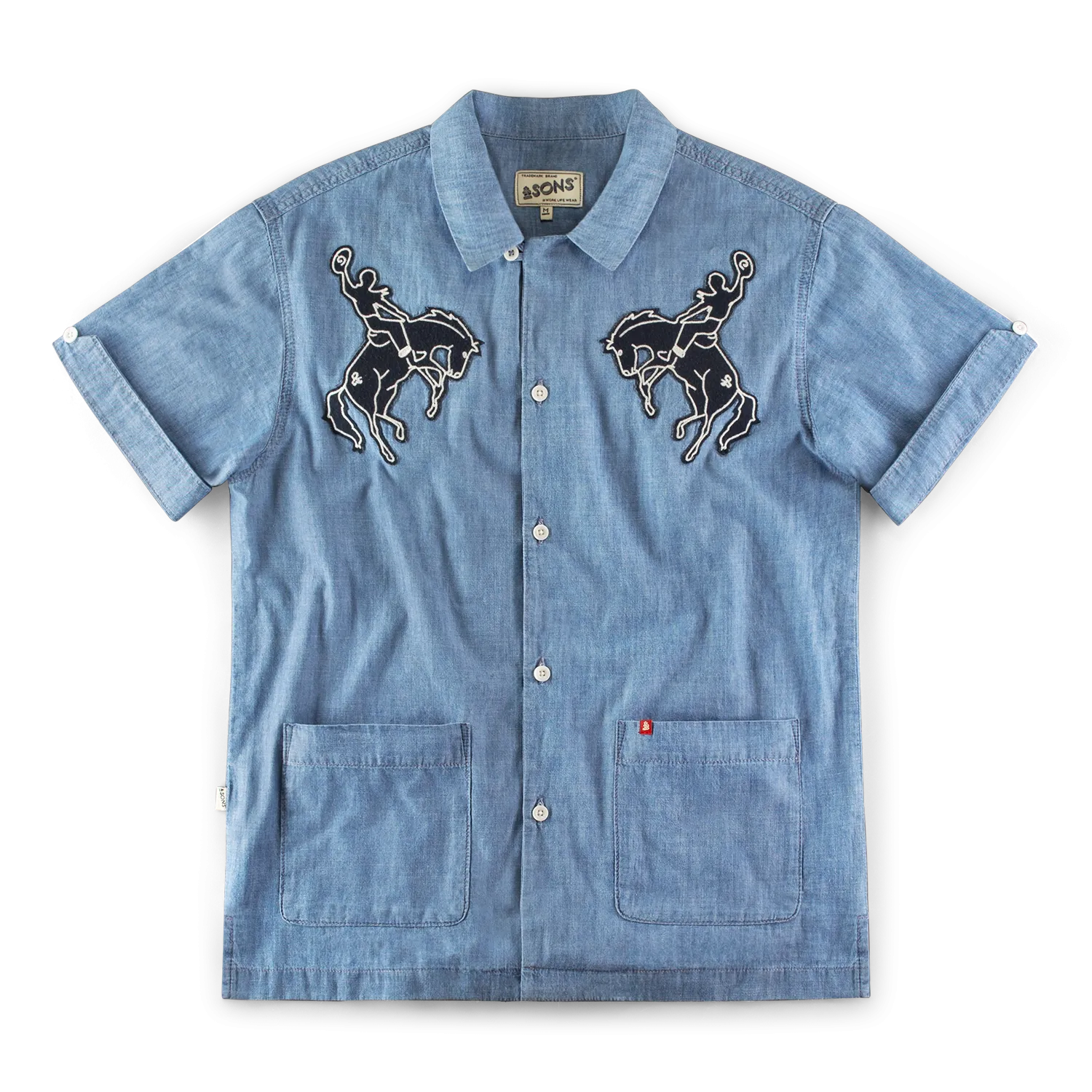 &SONS Bronco Club Shirt Light Denim