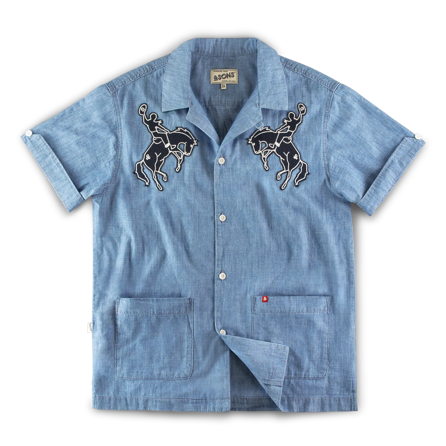 &SONS Bronco Club Shirt Light Denim