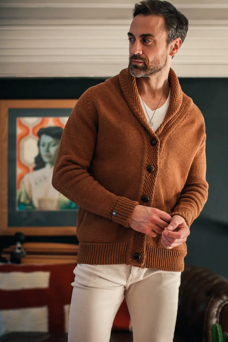 &SONS Turner Cardigan Rust