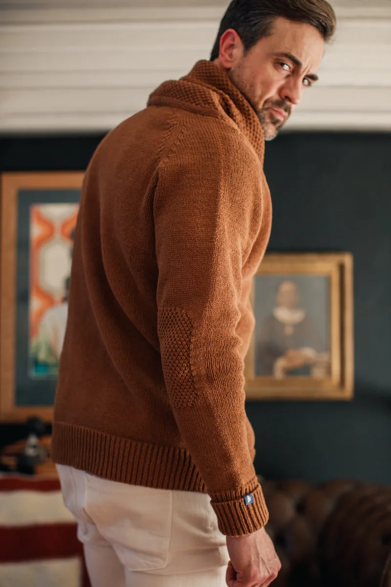 &SONS Turner Cardigan Rust