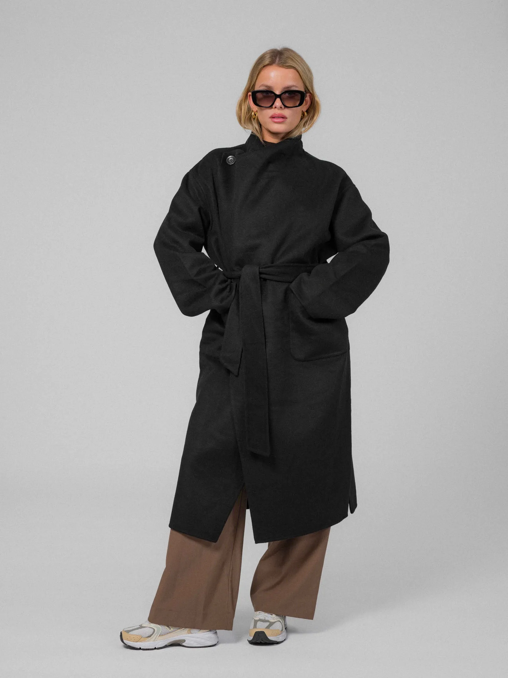 Ana Wool Coat - Black