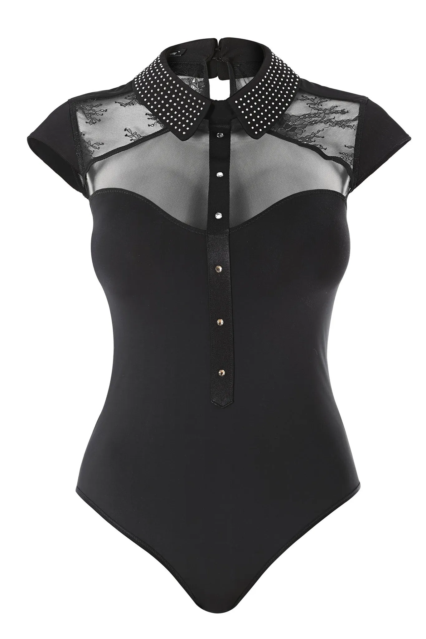 Anastazia Crystal Collar Bodysuit