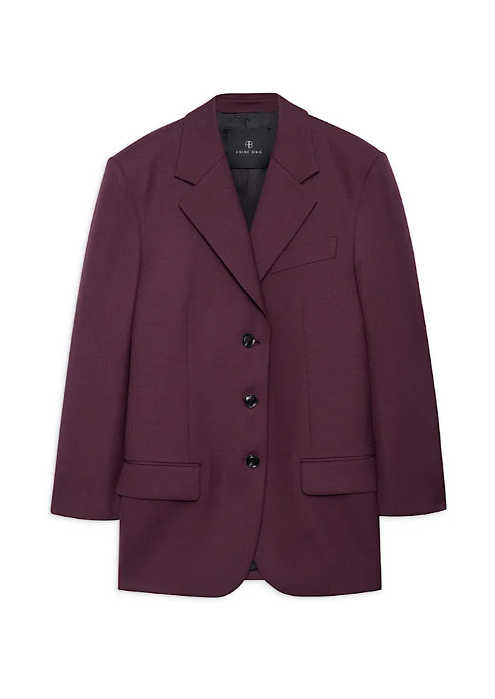 ANINE BING Sara Blazer Bordeaux