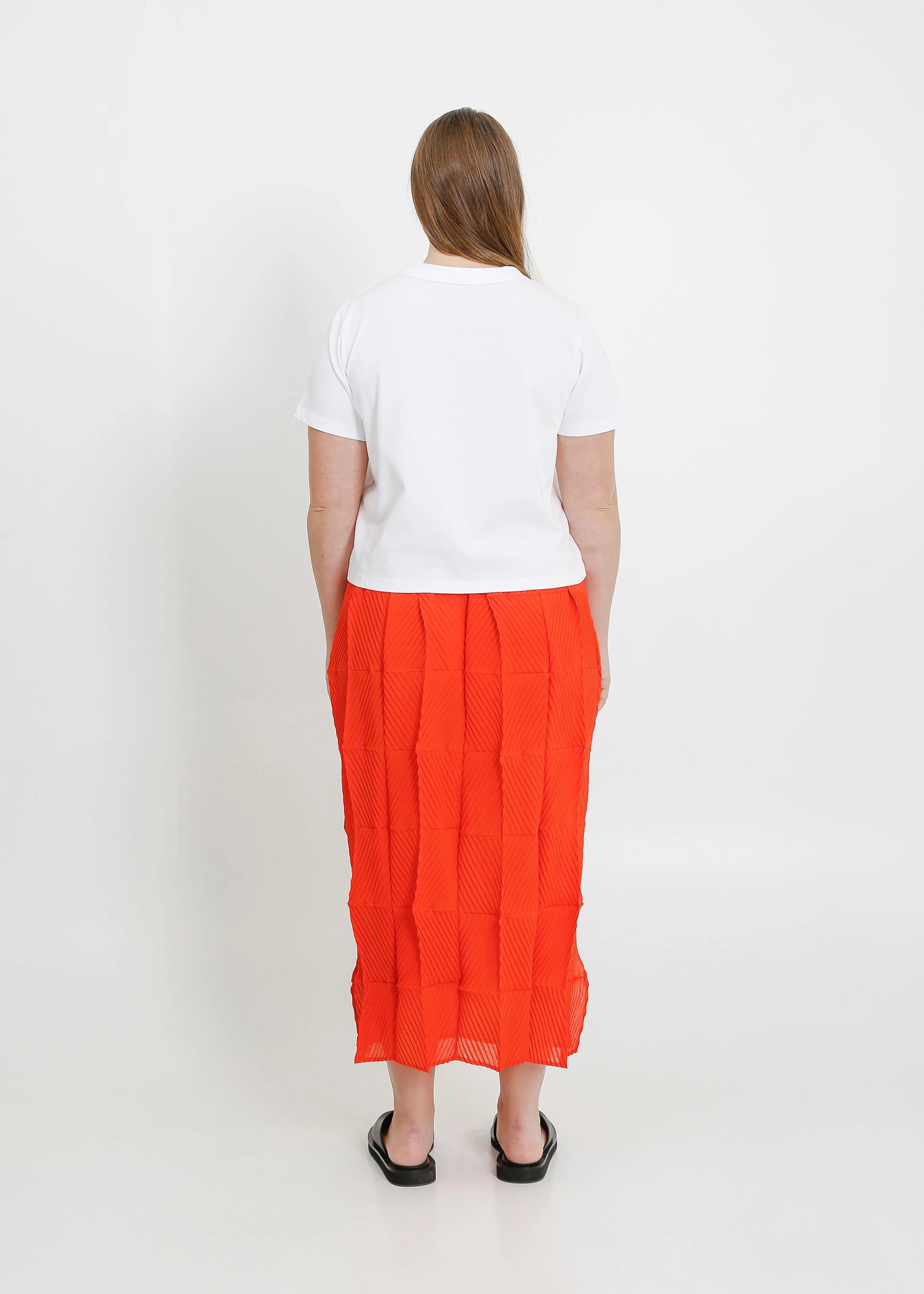 ARBOR PLEAT SKIRT / POPPY