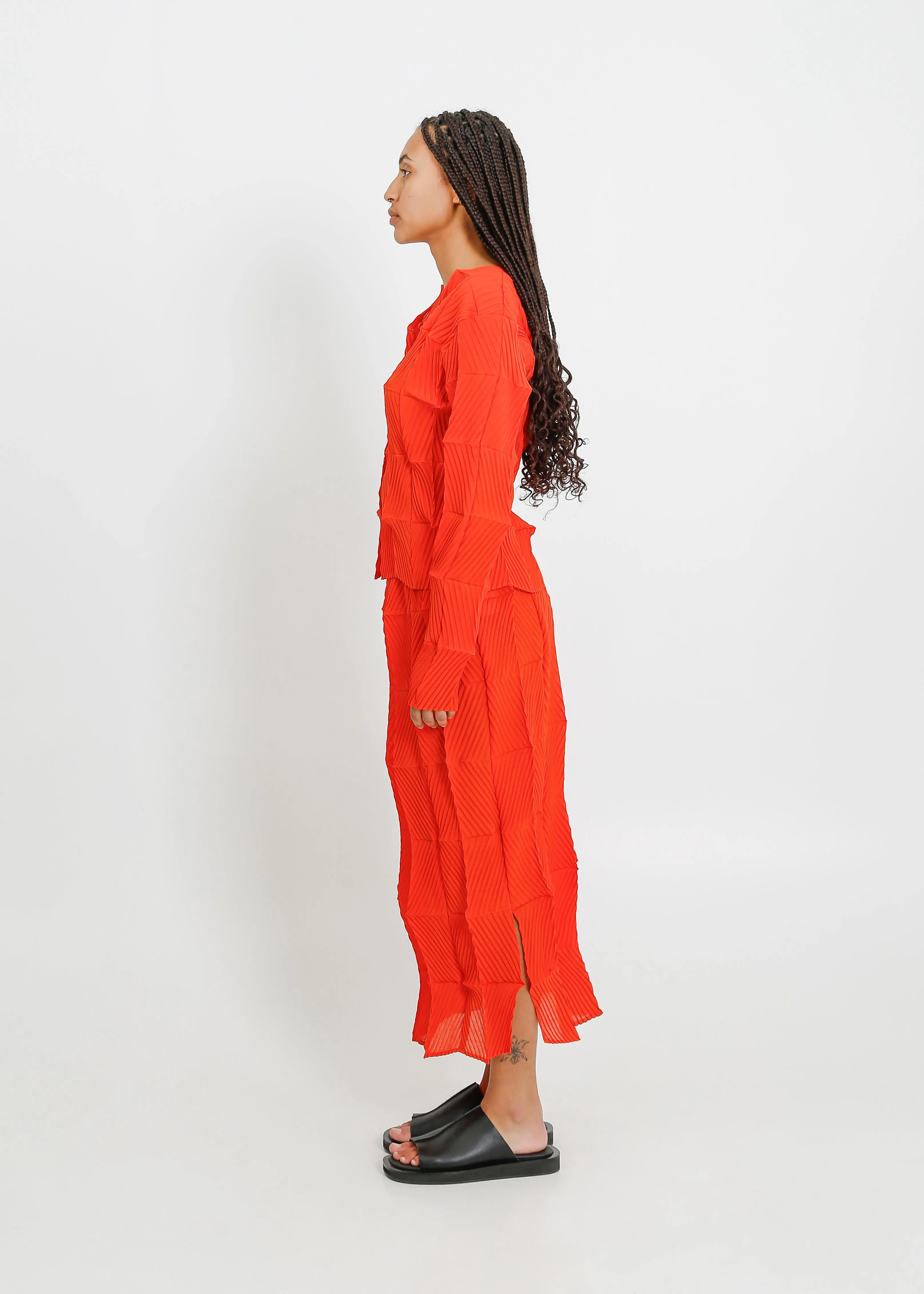 ARBOR PLEAT SKIRT / POPPY