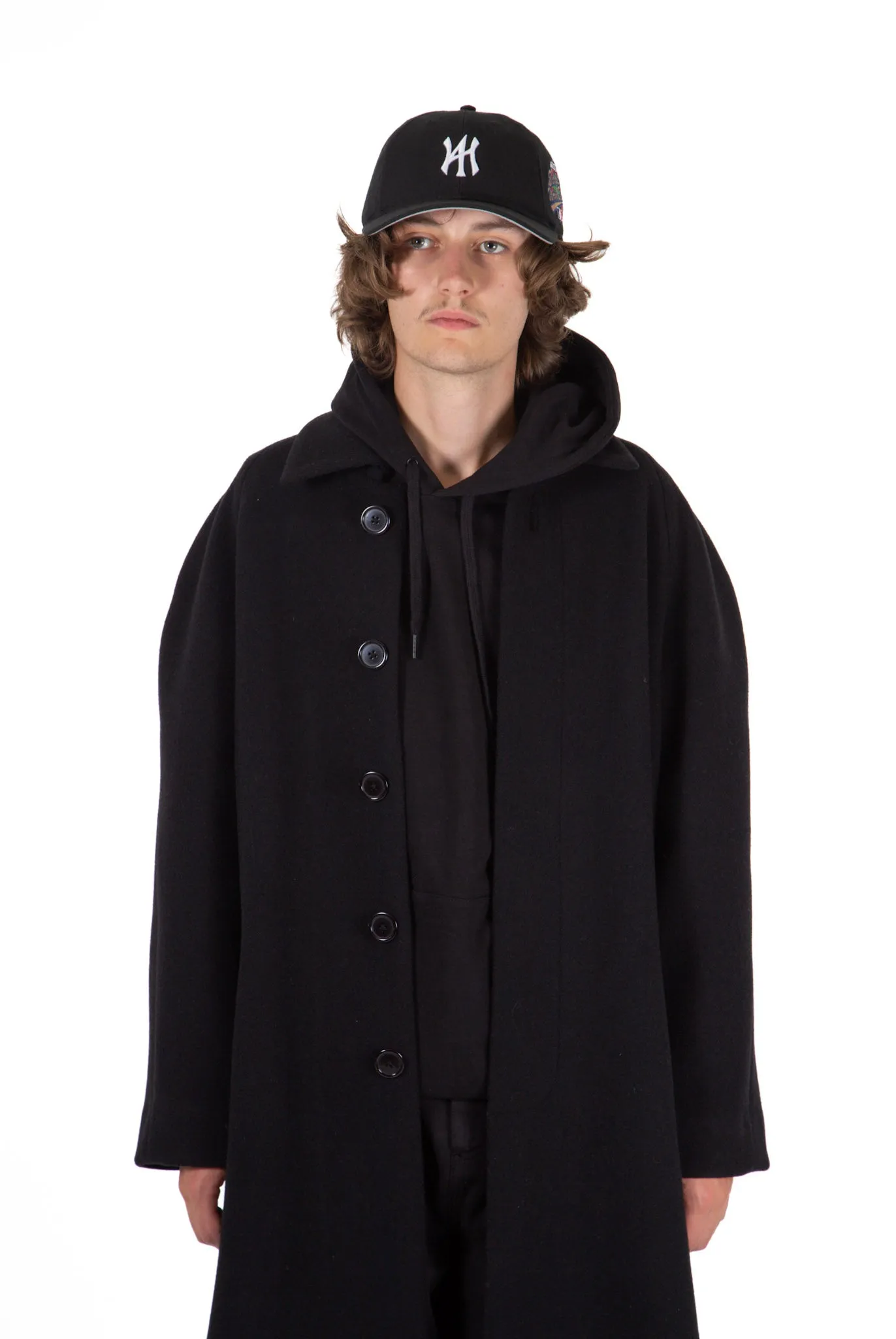 Archive Long Wool Coat Black