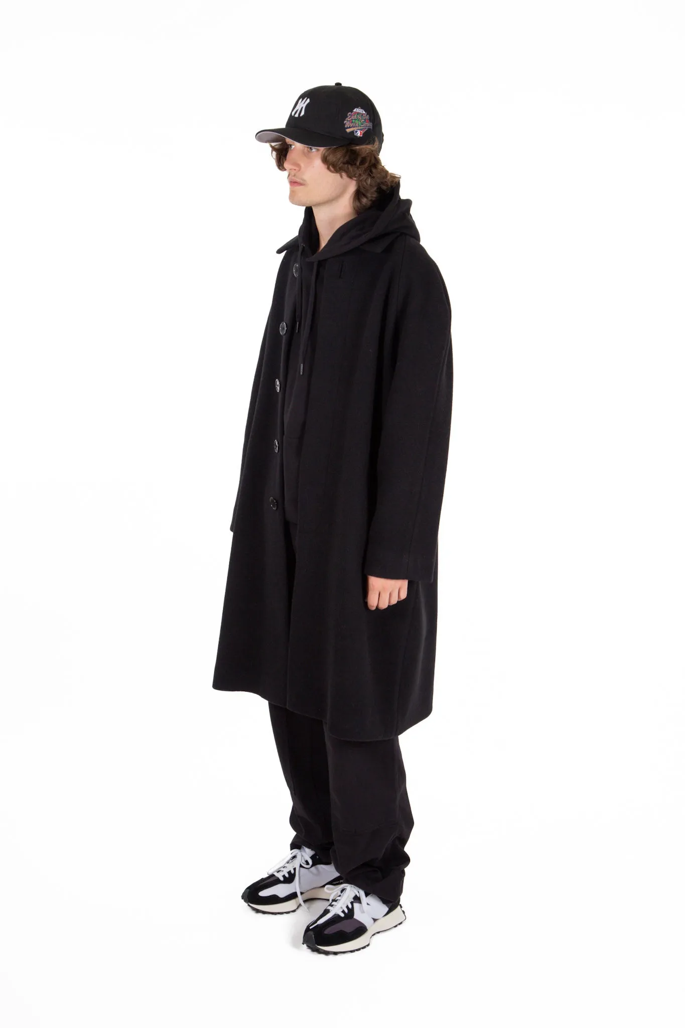 Archive Long Wool Coat Black