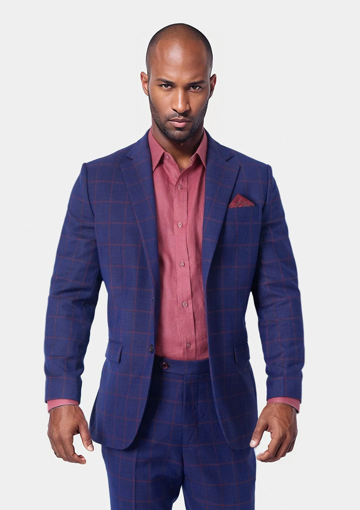 Astor Indigo Blue Windowpane Jacket