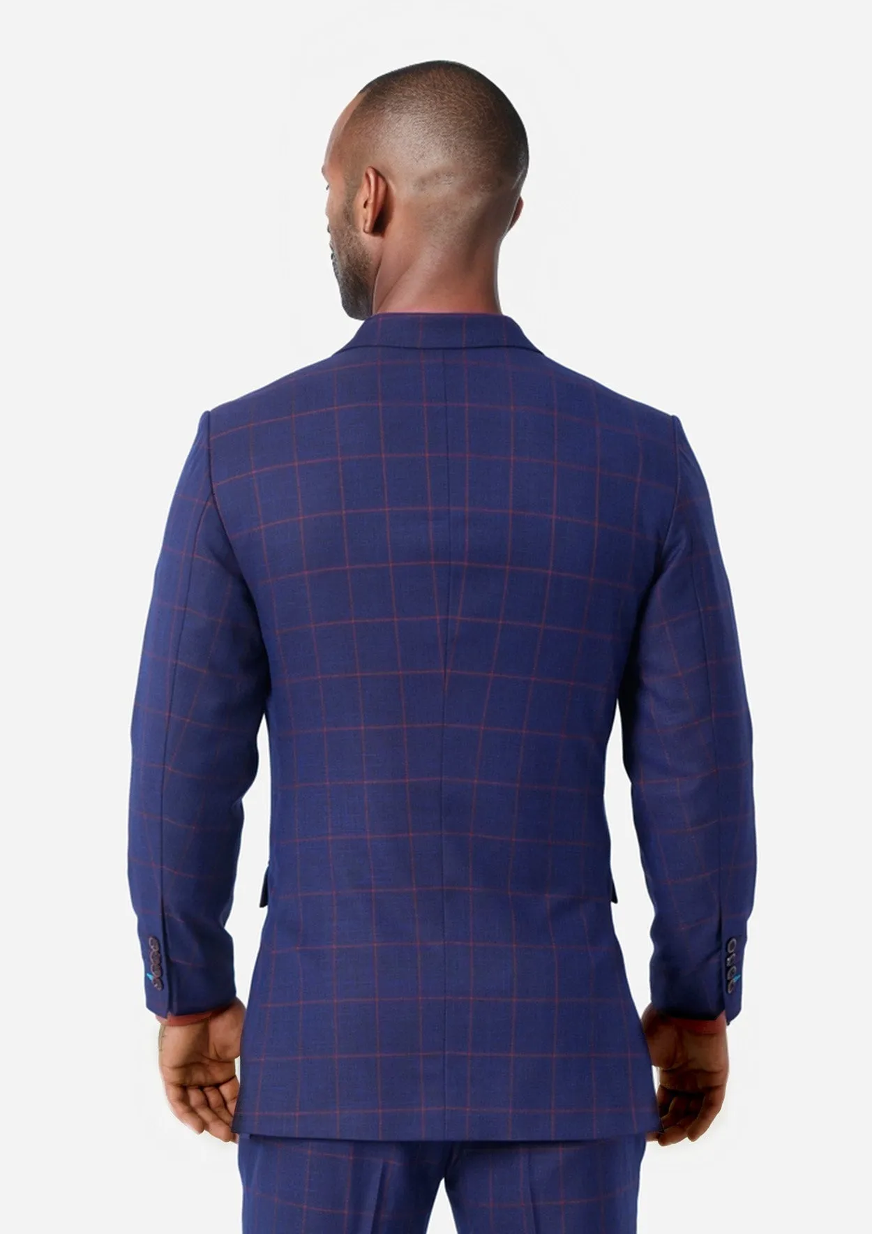 Astor Indigo Blue Windowpane Jacket