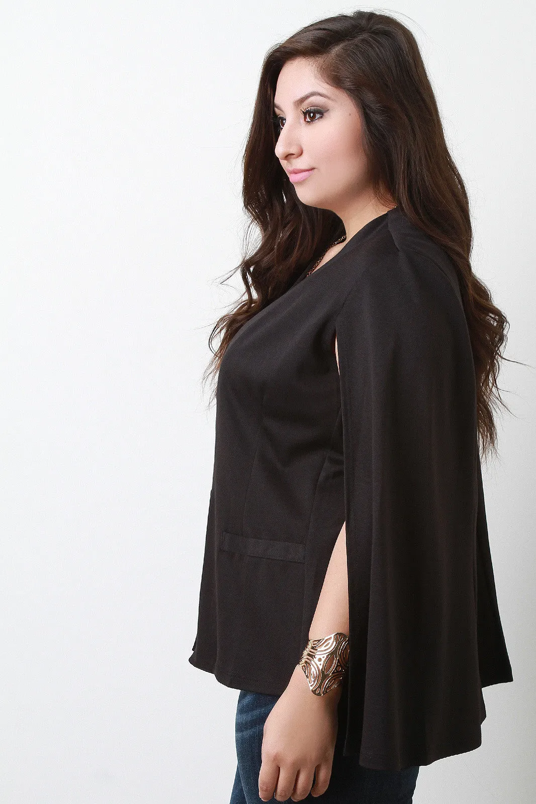 Batwing Open Front Blazer