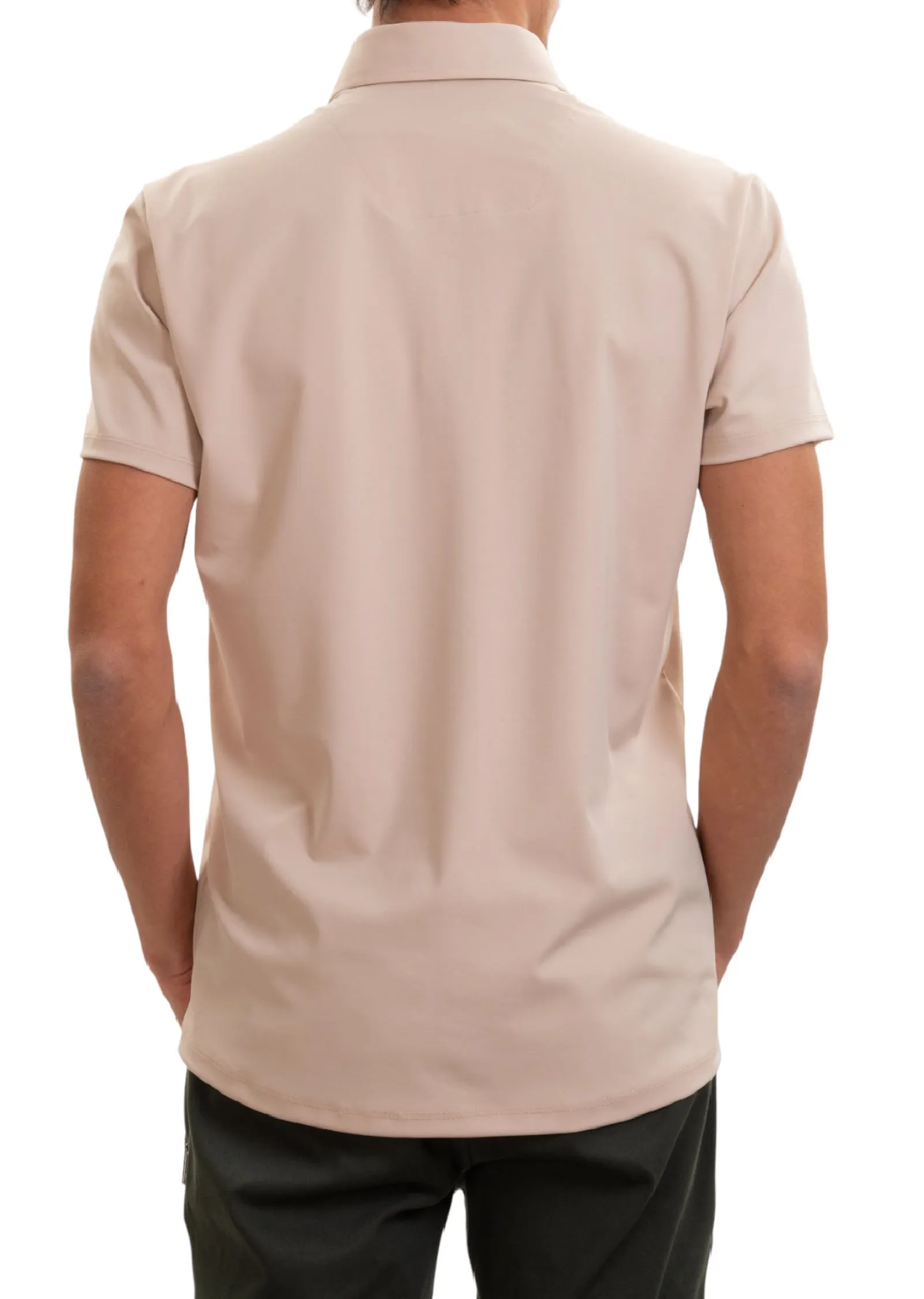 Beige Luxe Performance Active Shirt