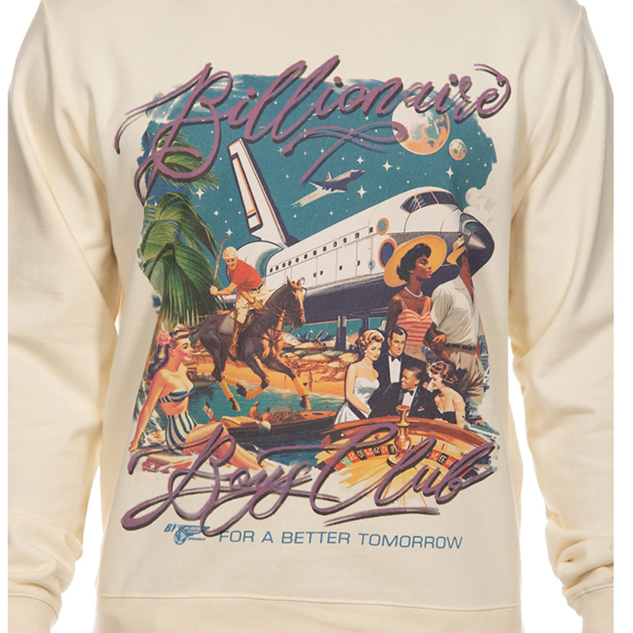 Billionaire Boys Club "Better Tomorrow" Crewneck Sweatshirt (Winter White)