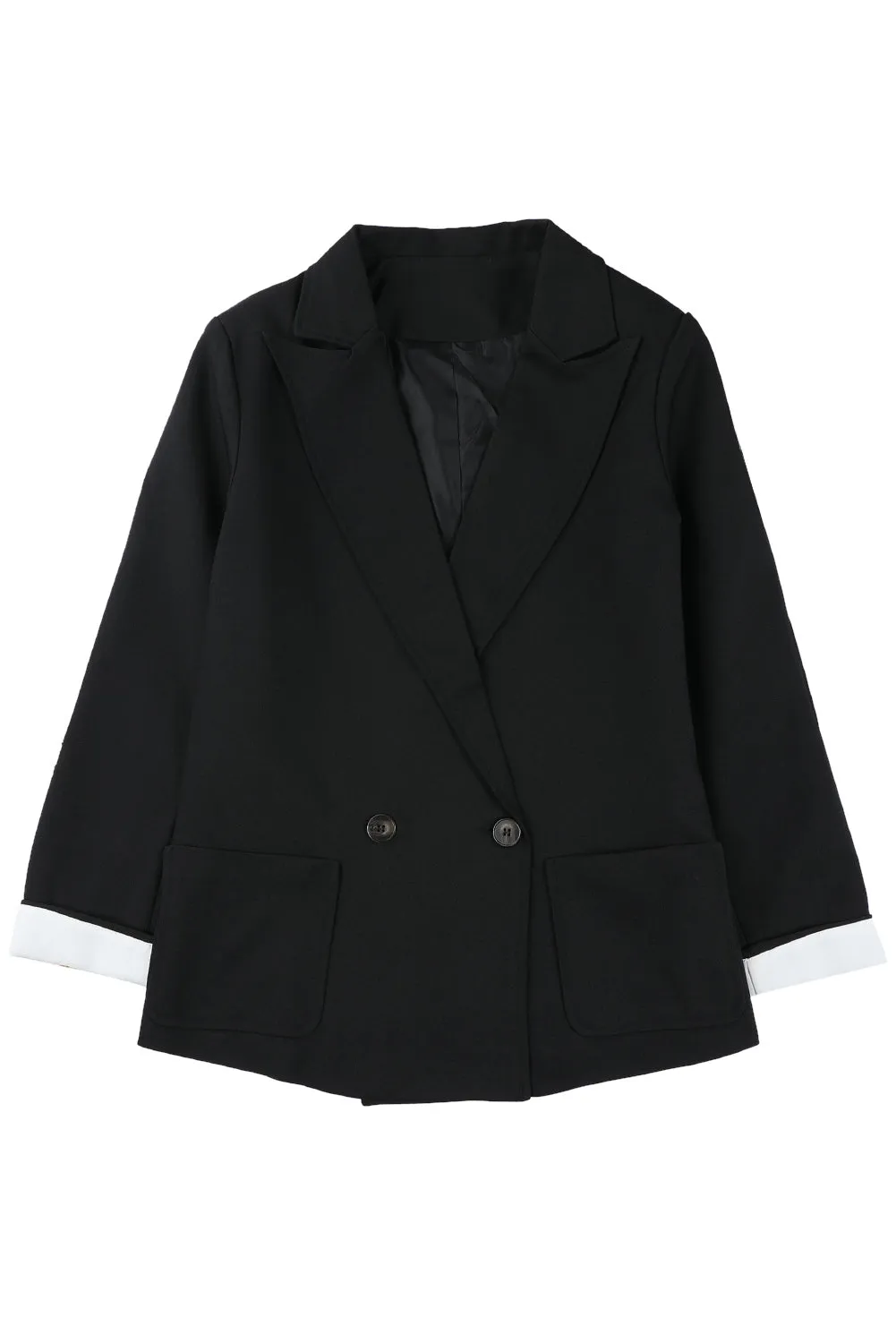 Black Collar Detail Blazer