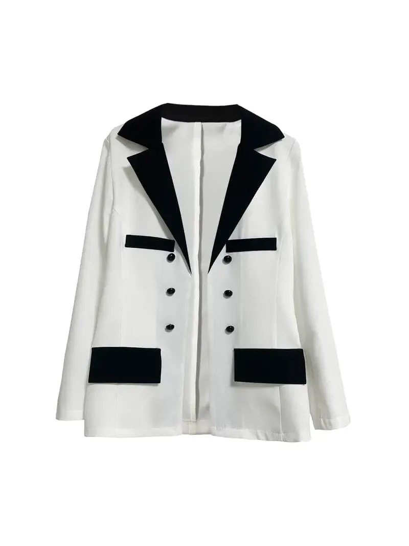 Black Collar Detail Blazer