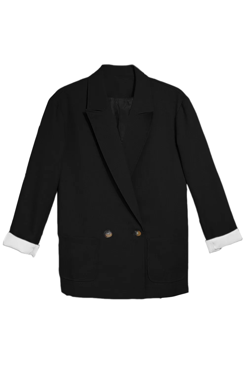 Black Collar Detail Blazer