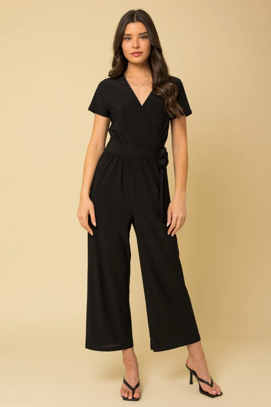 Black Crop Jumpsuit