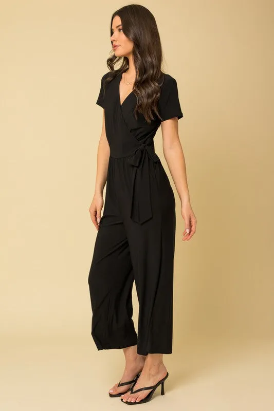 Black Crop Jumpsuit