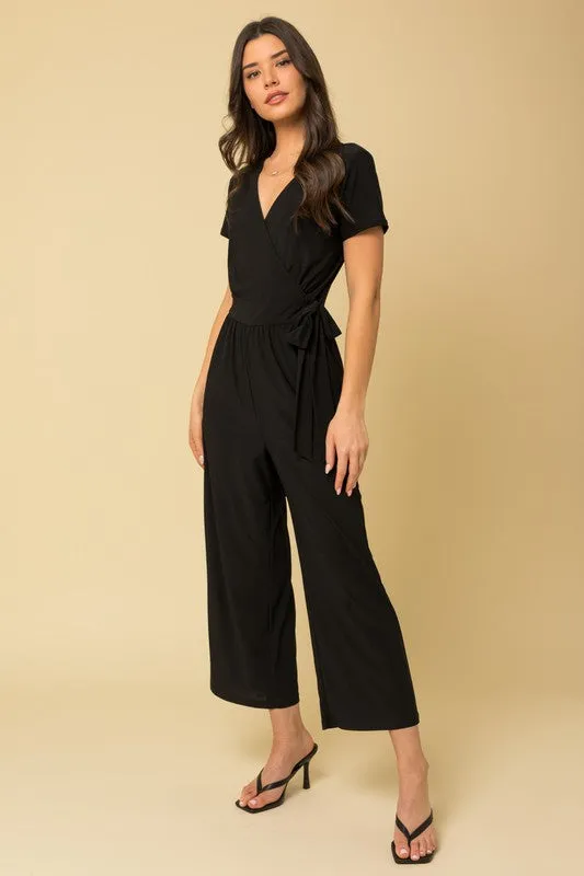 Black Crop Jumpsuit