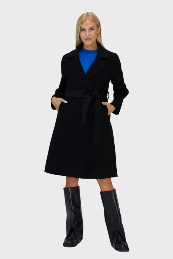 Black Handmade Wool Coat