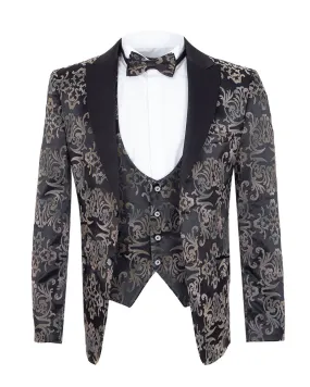 Black Paisley Design Fashion Blazer