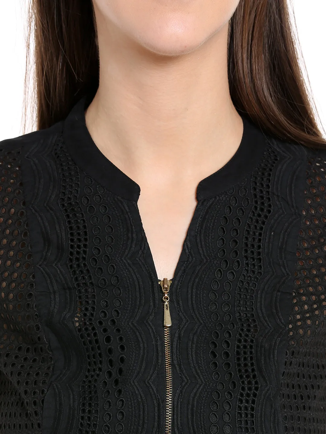 Black Perforated Top