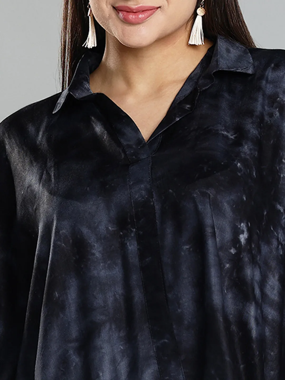 Black Rayon TieDyeTop- Floraflux